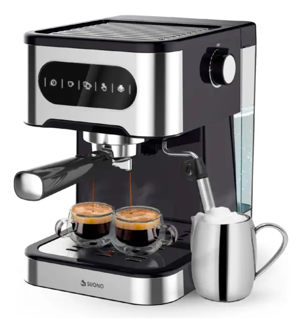 Cafetera Expresso Digital Suono Automática Acero Inox 1.5 L Color Plateado